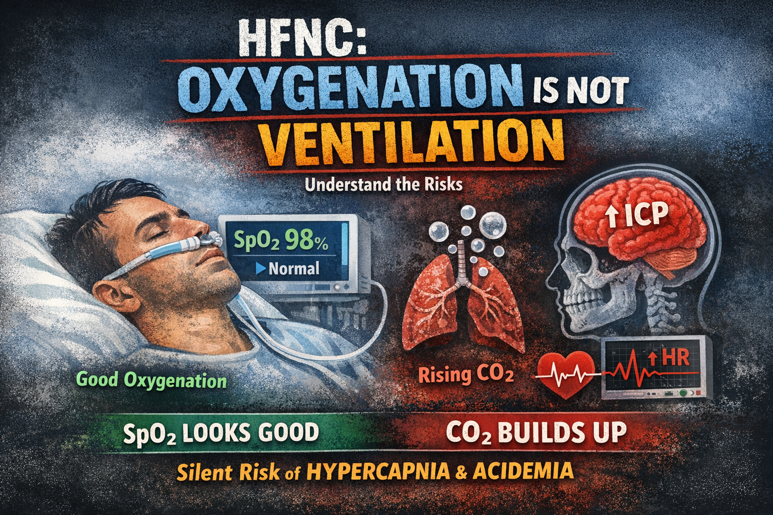 Read more about the article When Oxygen Lies: The Comfortable Illusion of High-Flow Nasal Cannula